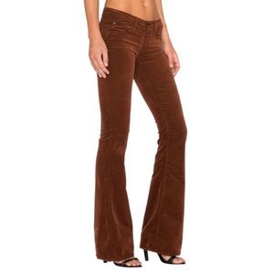 Rag & Bone Burgundy Elephant Bell Corduroy Pants